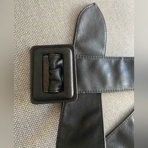 Vegan/faux leather oversized belt